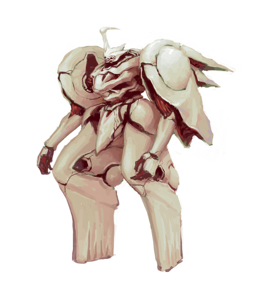 alien claws concept_art cyborg cypressdahlia english_commentary fusion highres mecha mecha_focus monster no_humans organic original robot science_fiction solo white_background