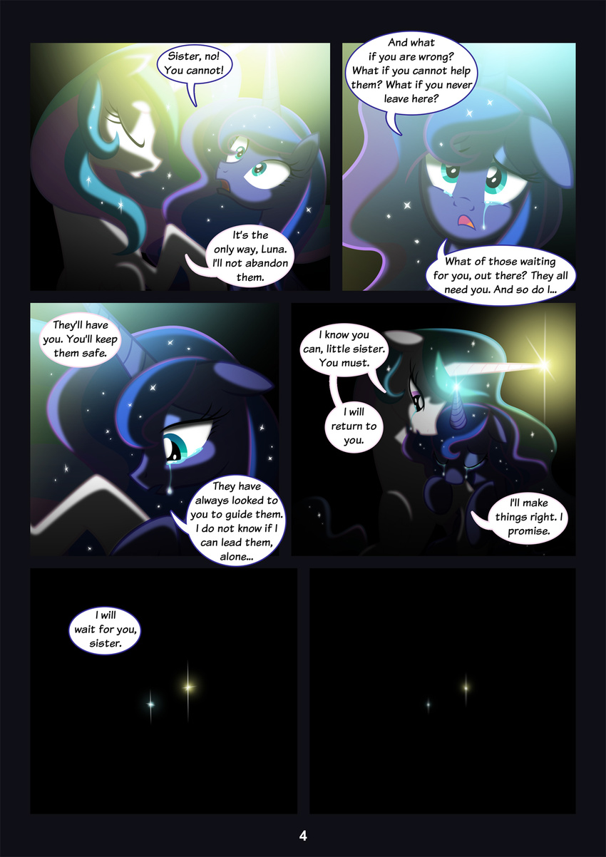 alicorn comic crying cutie_mark darkness english_text equestria-prevails equine female feral friendship_is_magic hair horn horse long_hair magic mammal multi-colored_hair my_little_pony pegacorn pony princess_celestia_(mlp) princess_luna_(mlp) sibling sisters tail tears text winged_unicorn wings