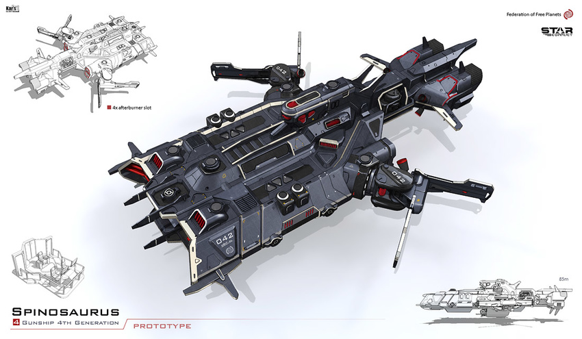 karanak no_humans science_fiction space_craft star_conflict starfighter weapon