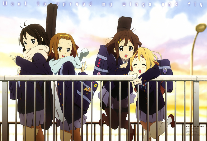 akiyama_mio hirasawa_yui horiguchi_yukiko k-on! kotobuki_tsumugi pantyhose scan seifuku tainaka_ritsu