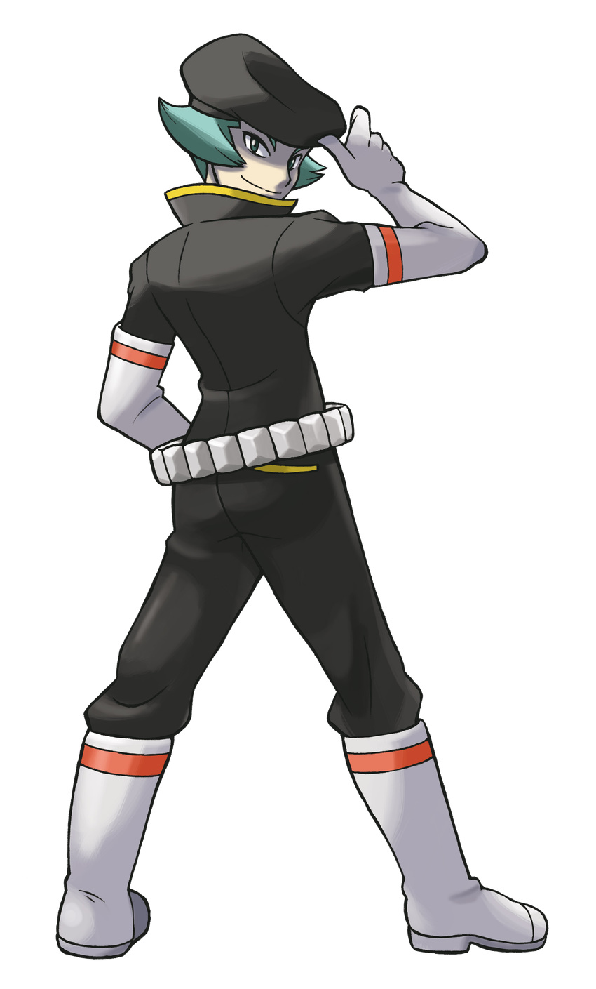 absurdres game_freak highres lance_(pokemon) male male_focus official_art pokemon pokemon_(game) pokemon_heartgold_and_soulsilver pokemon_hgss solo standing team_rocket transparent_background unno_takao