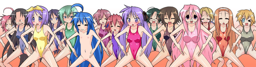 akira_kogami ayano_minegashi hiyori_tamura kagami_hiiragi konata_izumi lucky_star miki_hiiragi minami_iwasaki misao_kusakabe miyuki_takara nanako_kuroi patricia_martin tsukasa_hiiragi yui_narumi yukari_takara yutaka_kobayakawa