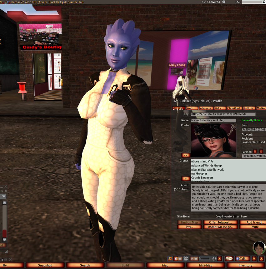 asari demoness liara_t'soni mass_effect mass_effect_2 miranda_lawson second_life succubus