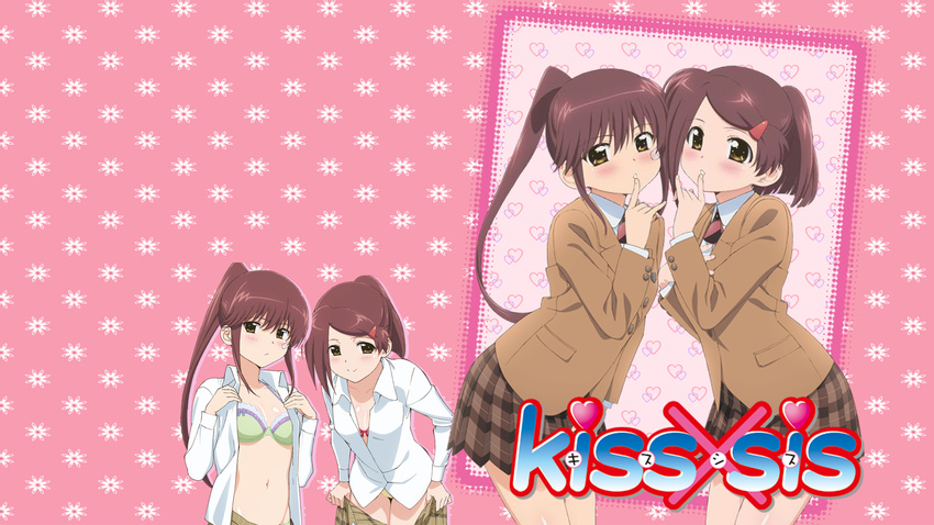 2girls ako_suminoe female highres kissxsis multiple_girls riko_suminoe suminoe suminoe_ako suminoe_riko undressing