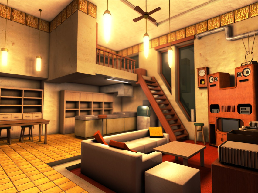 3d house place roomscape scenery tiger_&amp;_bunny