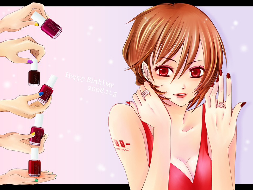 agi_(holic2007) brown_hair meiko red_eyes short_hair vocaloid