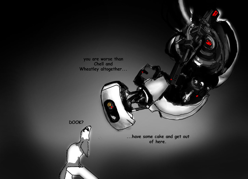 a.i. comic comic_strip ferret foxia glados humor mammal mustelid portal portal_(series) valve