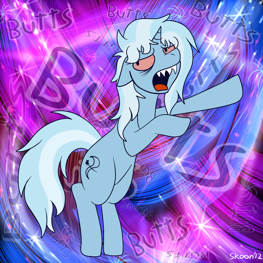 abstract_background bloodshot_eyes cutie_mark drugs english_text equine female feral friendship_is_magic horn mammal my_little_pony skoon solo stoned text trixie_(mlp) unicorn