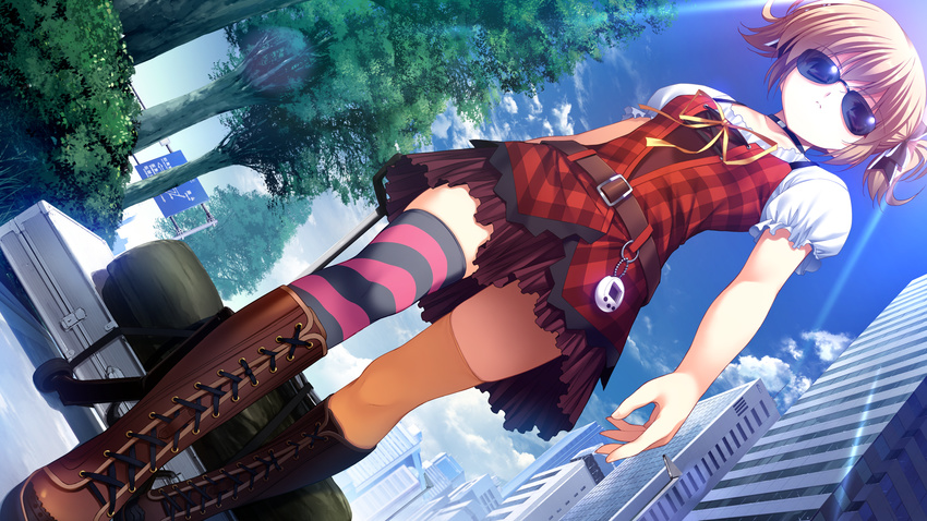 boots dress glasses grisaia_no_kajitsu irisu_makina