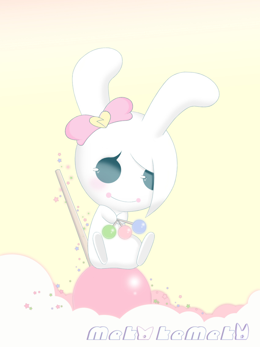 bunny candy cute mekokemeko pink rabbit stars white