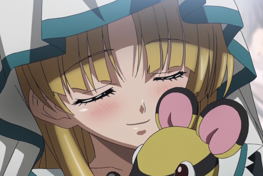 argento_asia blush endearing eyes_closed habit happy highschool_dxd in_love plushy satisfied screen_capture smile
