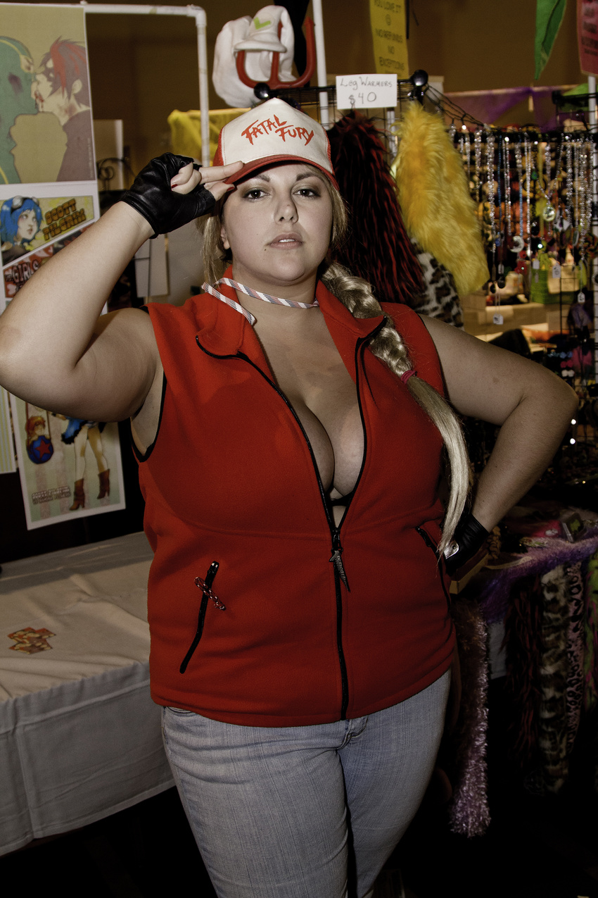 big_boobs cosplay fatal_fury girl terry_bogard