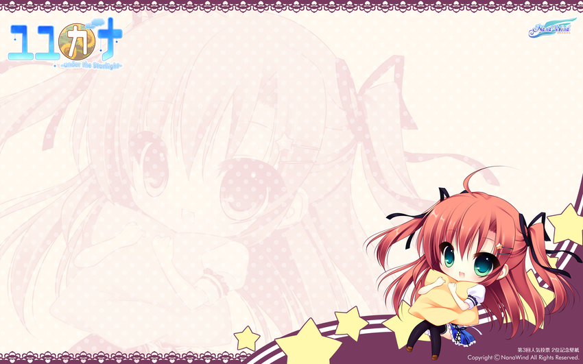 chibi mitha nanawind seifuku takasaki_honoka thighhighs wallpaper yuyukana