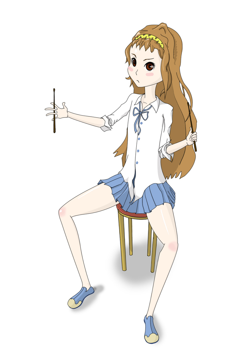 alternate_hairstyle blush brown_eyes brown_hair k-on! school_uniform skirt taiga_aisaka tainaka_ritsu toradora!