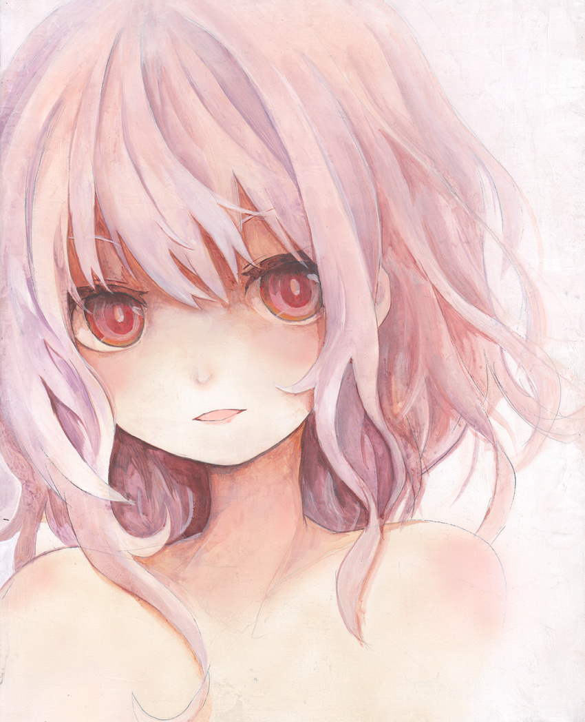 bad_id bad_pixiv_id face highres isegawa_yasutaka original pink_hair red_eyes solo