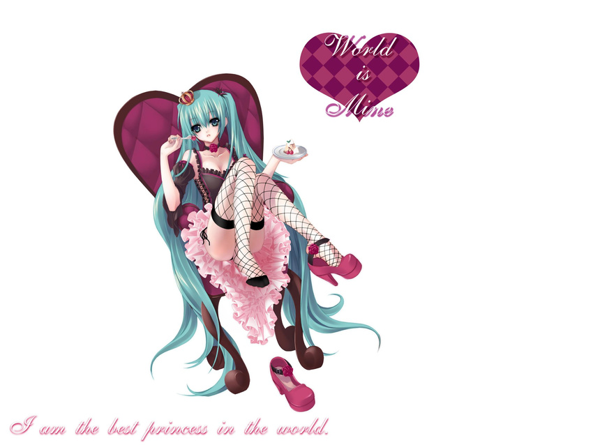 crown food hatsune_miku nana_mikoto vocaloid world_is_mine_(vocaloid)