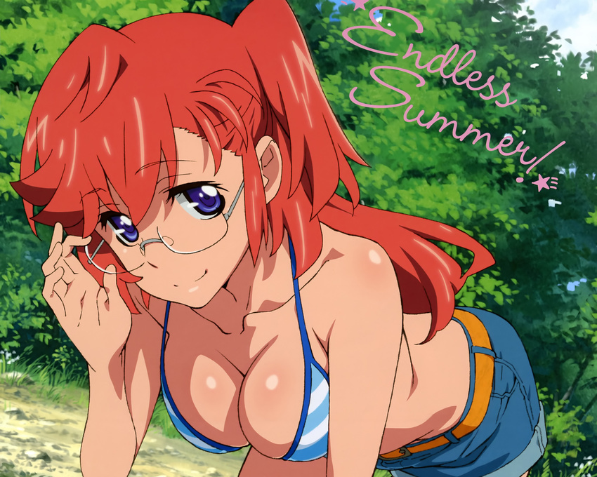 ano_natsu_de_matteru bikini_top cleavage glasses hiyamizu_yukie red_hair takatsuki_ichika