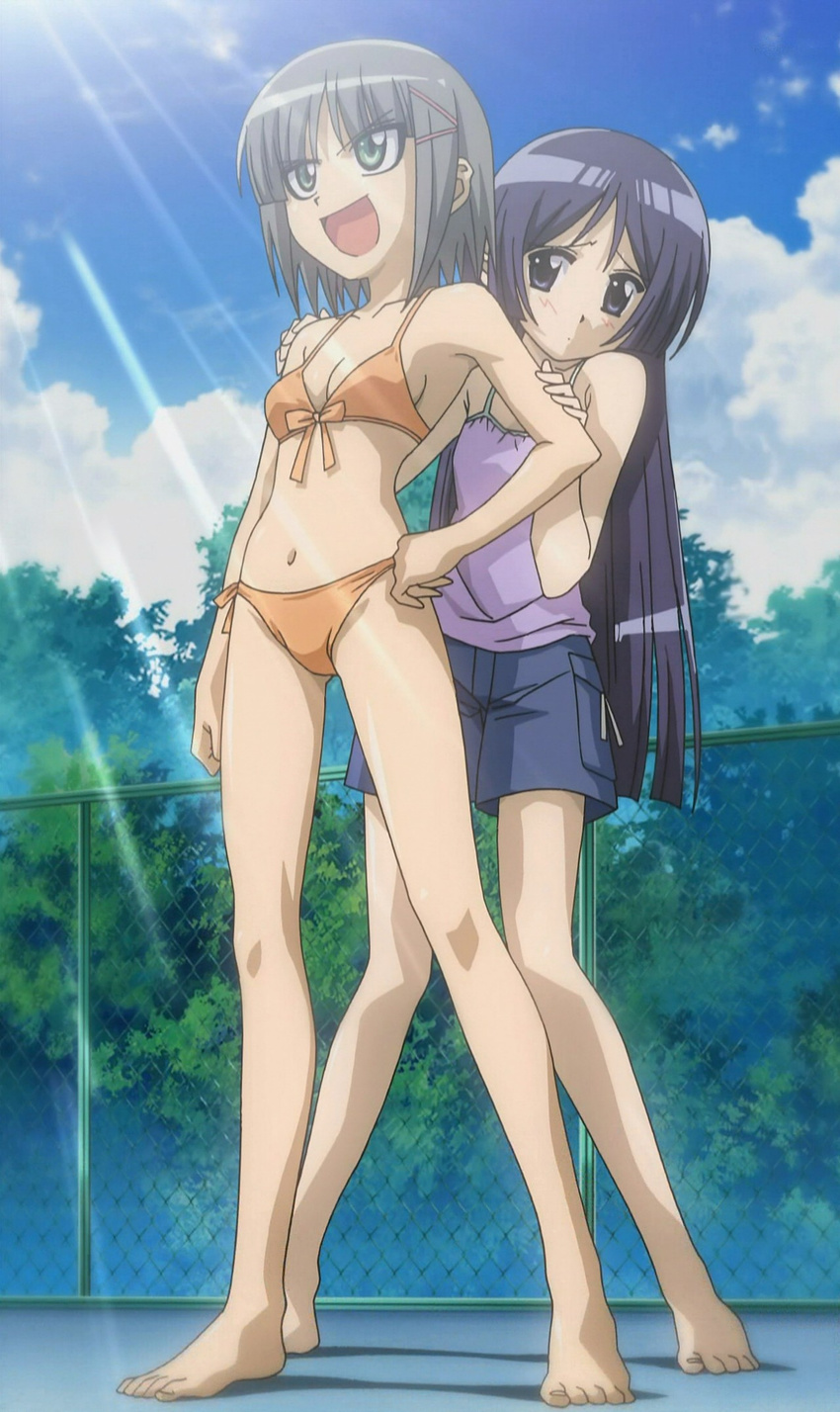 aizawa_sakuya bikini day hayate_no_gotoku! highres multiple_girls non-web_source saginomiya_isumi screencap stitched swimsuit third-party_edit