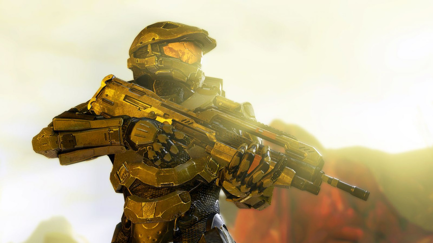 armor gun halo halo(game) halo_(game) halo_4 highres master_chief rifle weapon