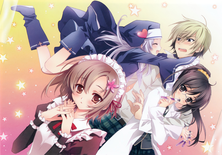 boku_wa_tomodachi_ga_sukunai carnelian hasegawa_kodaka kusunoki_yukimura maid nun seifuku shiguma_rika takayama_maria