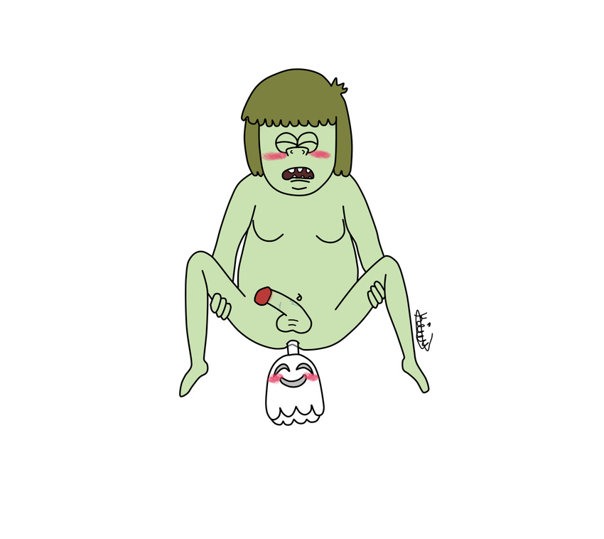 high_five_ghost kitty muscle_man regular_show tagme