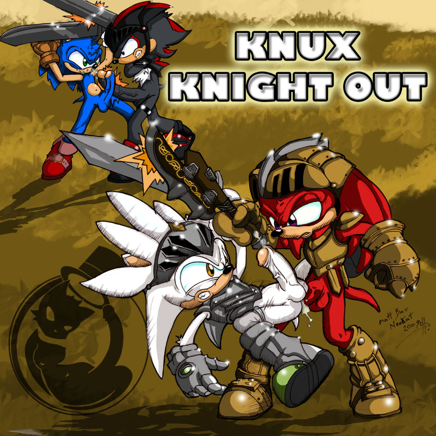 knuckles_the_echidna neokat shadow_the_hedgehog silver_the_hedgehog sonic_team sonic_the_hedgehog