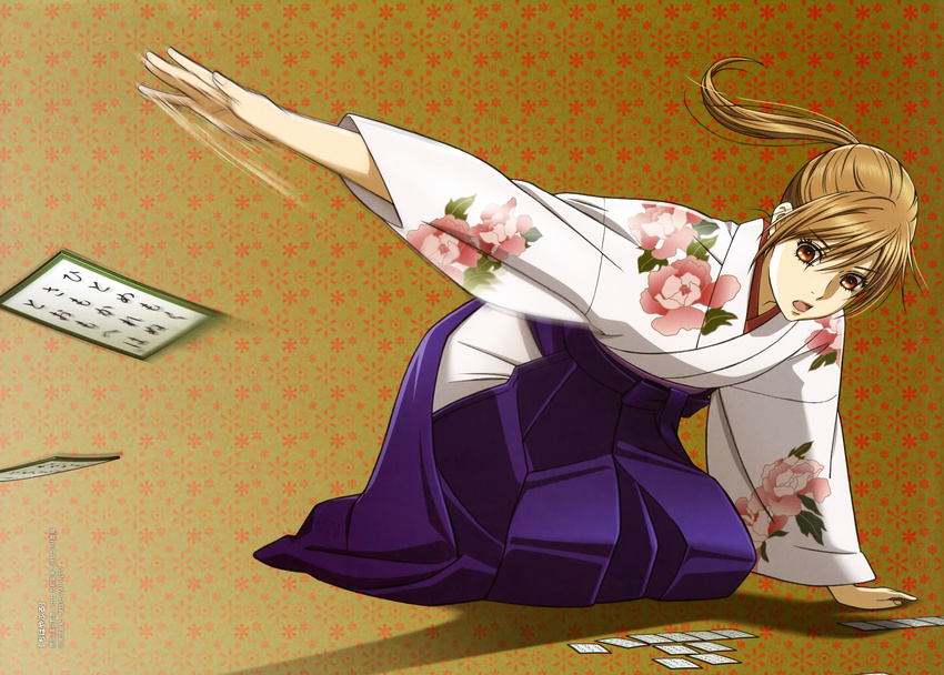 1girl absurdres ayase_chihaya brown_eyes chihayafuru highres japanese_clothes nimura_yuuji solo