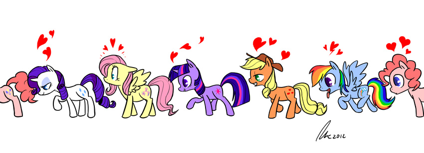 &lt;3 applejack_(mlp) blonde_hair blue_eyes blue_fur breaking_the_fourth_wall cowboy_hat cutie_mark earth_pony equine female feral fluttershy_(mlp) friendship_is_magic fur green_eyes group hair hat horn horse lesbian long_hair mammal multi-colored_hair my_little_pony open_mouth orange_fur pegasus pink_fur pink_hair pinkie_pie_(mlp) plain_background pony purple_eyes purple_fur purple_hair rainbow_dash_(mlp) rainbow_hair rainbow_tail rarity_(mlp) smile tongue tongue_out twilight_sparkle_(mlp) unicorn white_background white_fur wing_boner wings yellow_fur