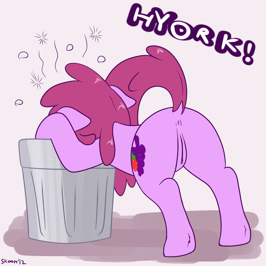 anus berry_punch_(mlp) butt cutie_mark drunk equine female feral friendship_is_magic hair horse long_hair mammal my_little_pony pony pussy skoon solo