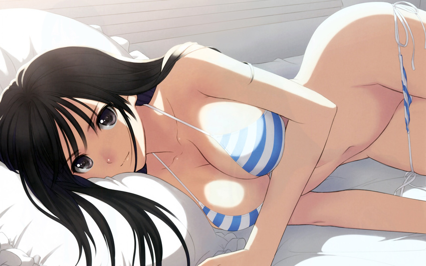 bikini cleavage panties panty_pull swimsuit taka_tony underwear