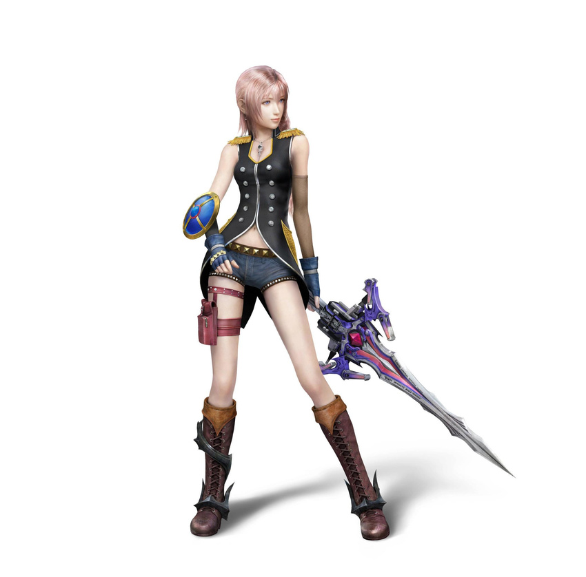 cg final_fantasy final_fantasy_xiii final_fantasy_xiii-2 jpeg_artifacts serah_farron sword