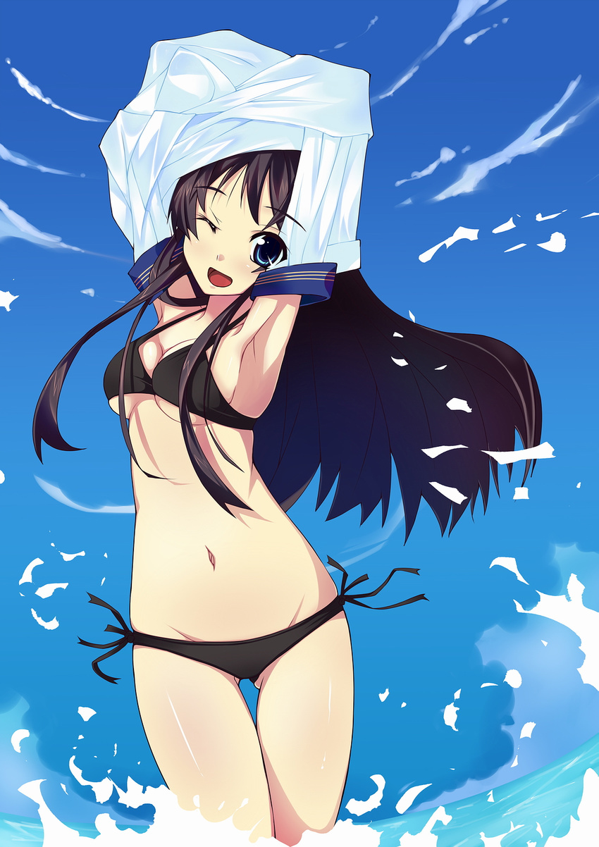 akiyama_mio bikini cleavage k-on! kendo swimsuits