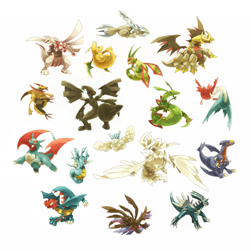 alternate_form bad_id bad_pixiv_id dialga dragon dragonite druddigon flygon garchomp gen_1_pokemon gen_2_pokemon gen_3_pokemon gen_4_pokemon gen_5_pokemon giratina haxorus highres hydreigon kingdra kyurem latias latios legendary_pokemon no_humans palkia pokemon pokemon_(creature) rayquaza red_wings reshiram salamence simple_background wings yamaarashi zekrom