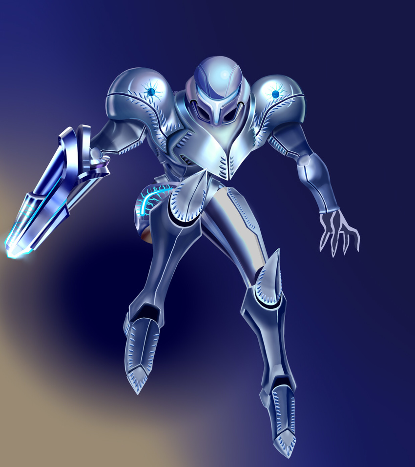 arm_cannon armor corrupted corruptroid dark_samus helmet highres metroid metroid_prime metroid_prime_corruption nintendo phazon solo weapon