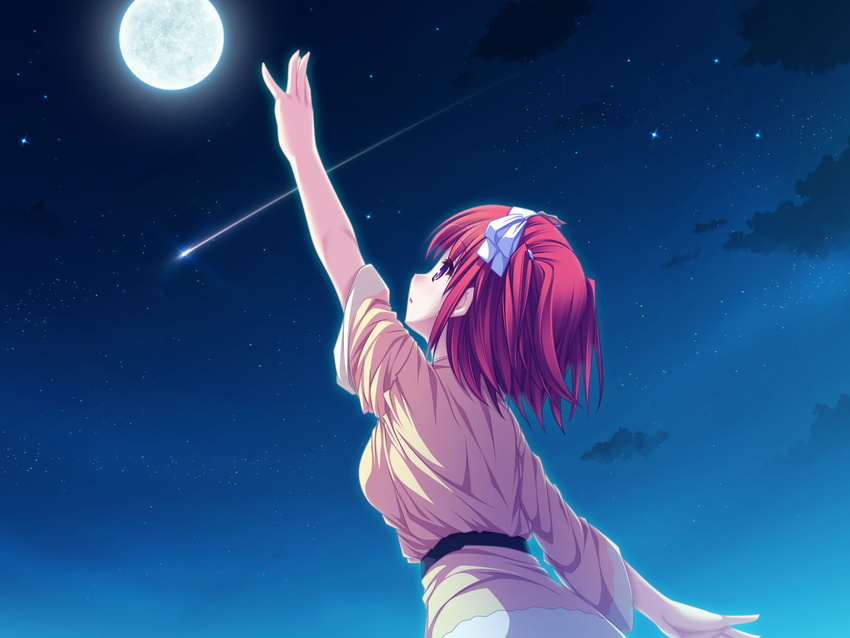 game_cg jpeg_artifacts moon night redhead suzukaze_no_melt tenmaso tsubaki_nazuna violet_eyes whirlpool