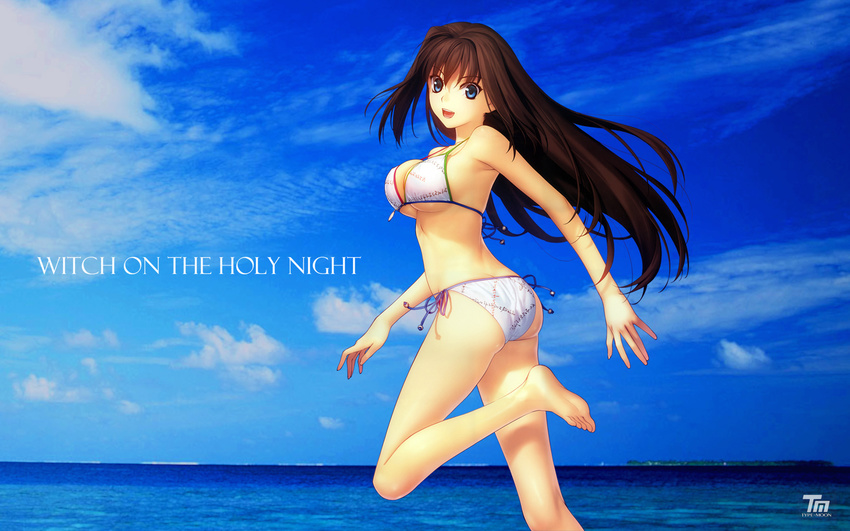 aozaki_aoko bikini koyama_hirokazu mahoutsukai_no_yoru swimsuit type-moon