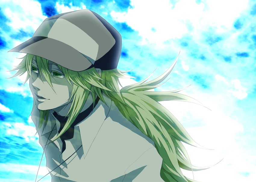 1boy green_eyes green_hair hat highres male male_focus n_(pokemon) pokemon solo