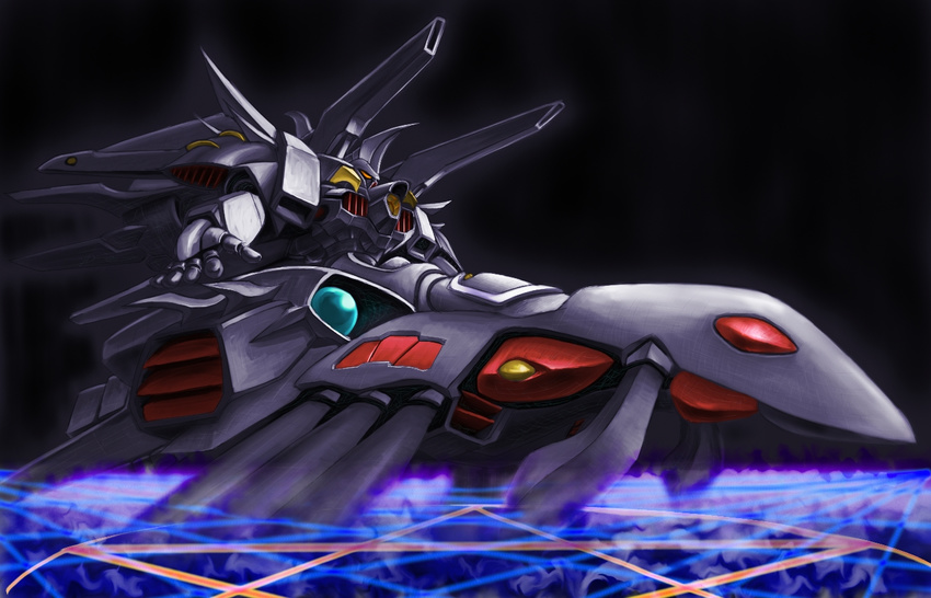 hero_senki magic_circle mecha mechanical_wings no_humans simple_background solo super_robot_wars tro wings xn_geist