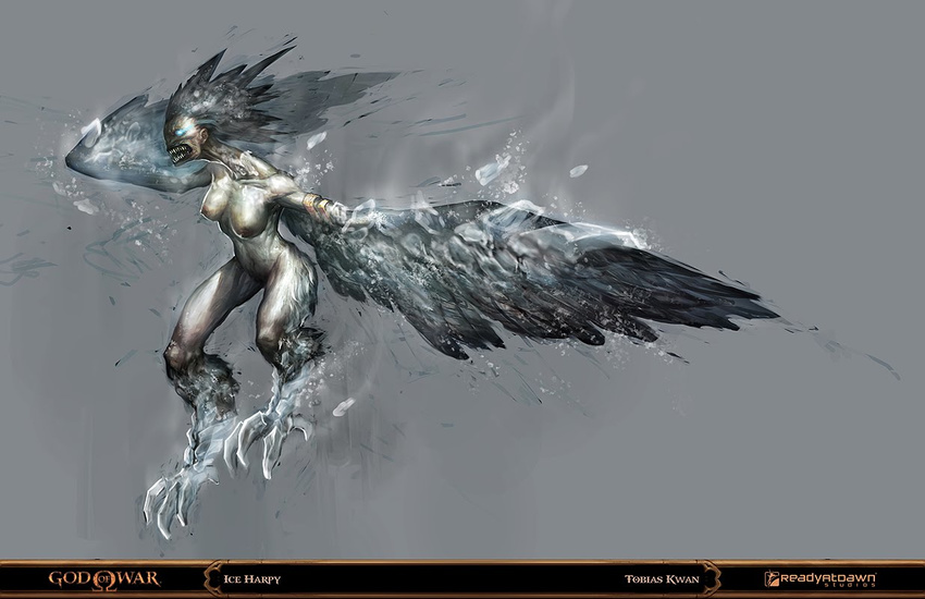 god_of_war harpy ice_harpy tagme tobias_kwan