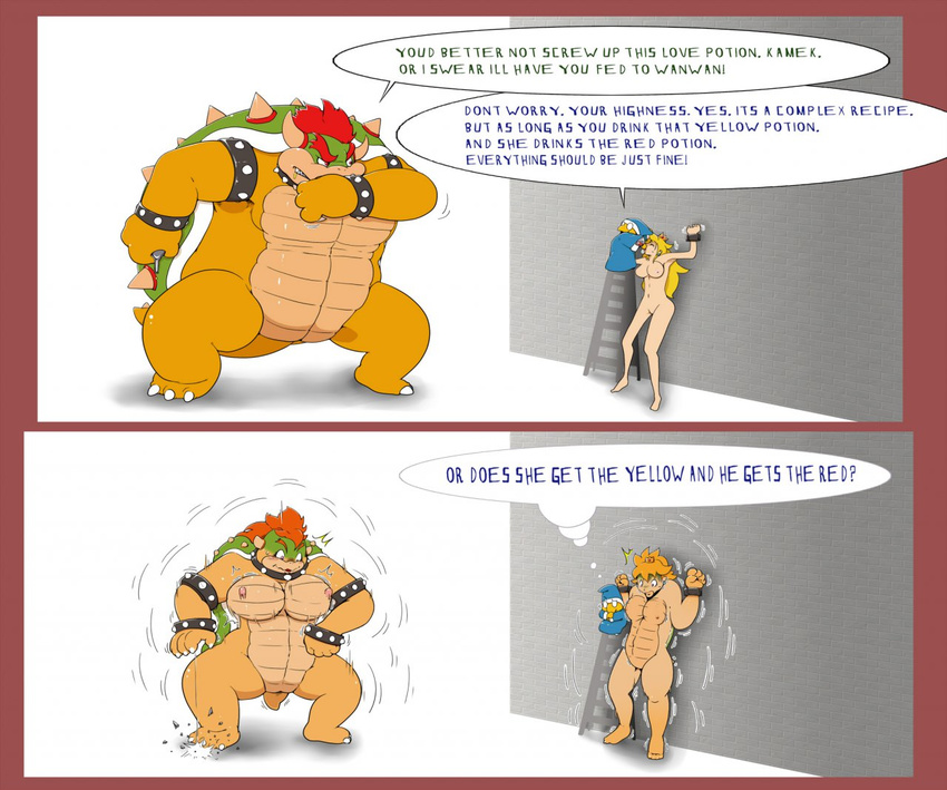 bowser kamek princess_peach super_mario_bros. utsuo-kami