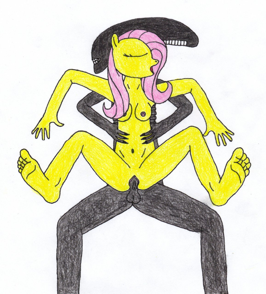 alien fluttershy friendship_is_magic marijuanaiguana my_little_pony xenomorph