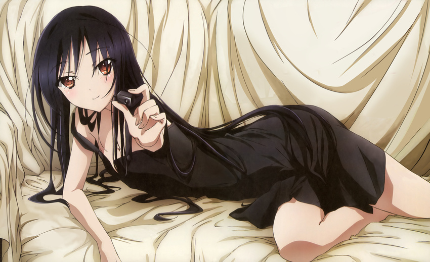 accel_world black_hair brown_eyes kuro_yuki_hime long_hair no_bra