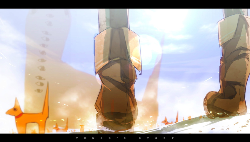 anubis-kun boots dog highres lens_flare letterboxed pantyhose quality siirakannu touhou