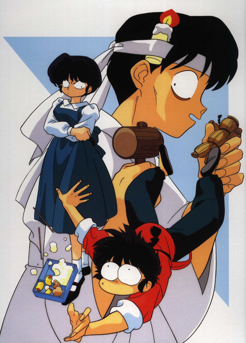 gosunkugi_hikaru highres nakajima_atsuko official_art ranma_1/2 saotome_ranma snes super_nintendo takahashi_rumiko tendou_akane