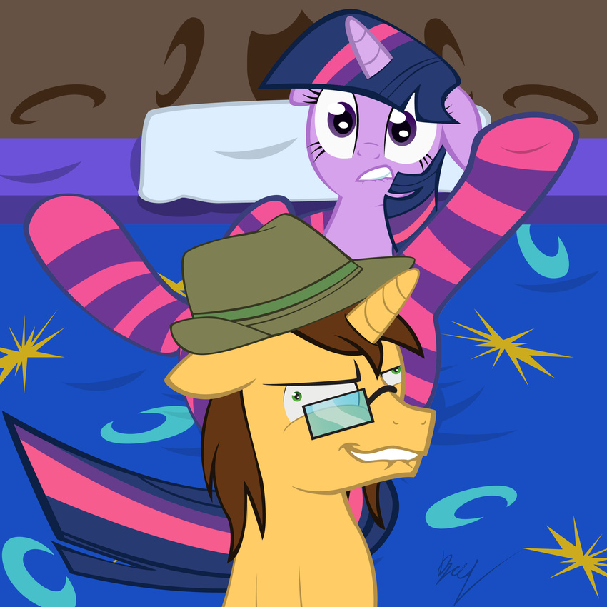 equine female feral friendship_is_magic hat horn male mammal me_gusta my_little_pony signature socks twilight_sparkle_(mlp) unicorn