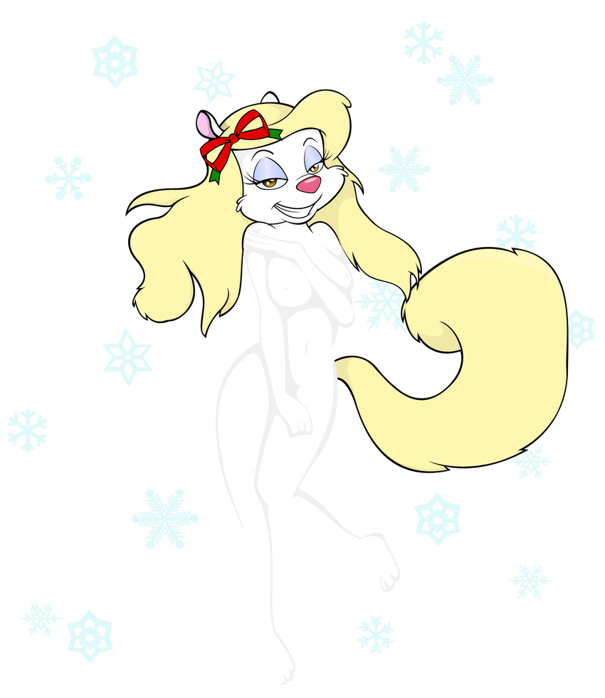 breasts corn_monkey covering covering_self female mammal minerva minerva_mink mink mustelid nude snow work_in_progress