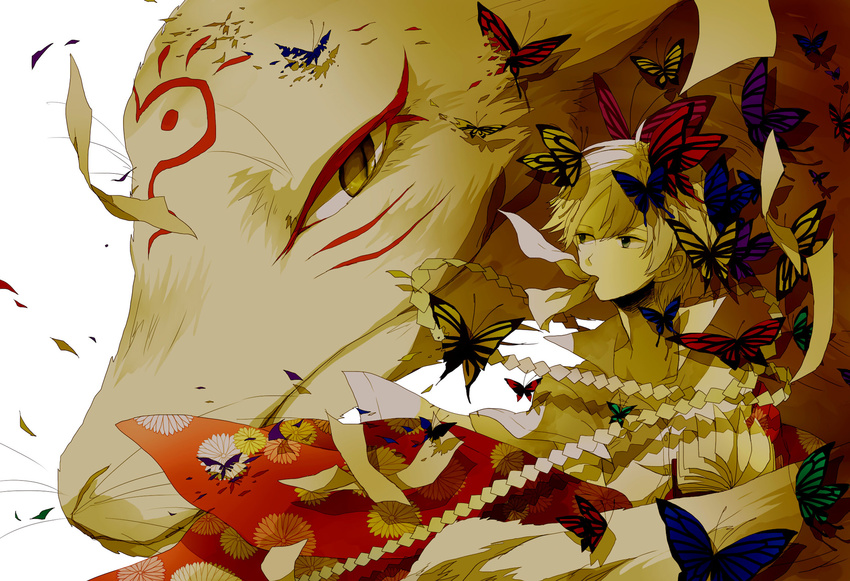 butterfly hana_(mew) madara natsume_takashi natsume_yuujinchou