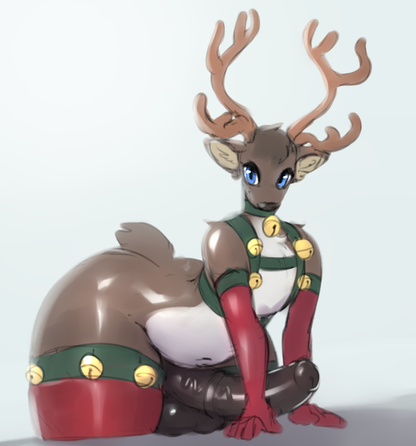 2023 animal_genitalia animal_penis anthro antlers atherol balls bell bell_collar bell_harness bent_over big_balls big_penis biped blue_eyes brown_nose chest_tuft christmas clothing collar colored_sketch countershade_torso countershading deer equine_genitalia equine_penis erection fur genitals girly glans glistening glistening_body glistening_fur harness head_tuft hi_res holidays horn huge_penis inner_ear_fluff jingle_bell jingle_bell_harness legwear male mammal medial_ring navel new_world_deer penis reindeer scut_tail shaded short_tail simple_background sketch slightly_chubby slightly_chubby_male solo tail tail_tuft tan_inner_ear tan_inner_ear_fluff thigh_highs tuft vein veiny_penis white_background white_body white_fur wide_hips