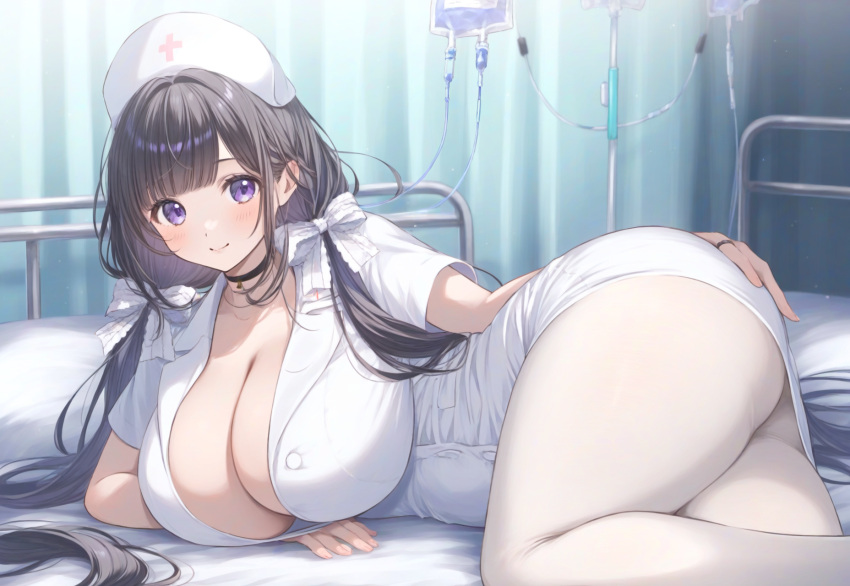 1girl ai-generated highres ibaraki9698 nurse pantyhose thighs white_pantyhose