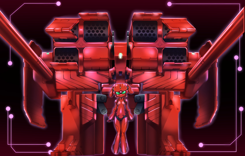 accel_world armor cannon duel_avatar fuuna highres immobile_fortress kouzuki_yuniko mecha rocket_launcher scarlet_rain weapon